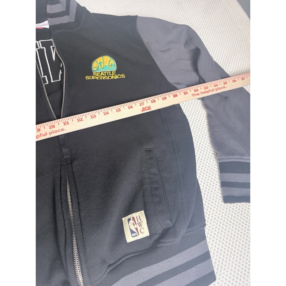 Mitchell & Ness Seattle SuperSonics Full Zip Jacket Men's Black Gray NBA - Picture 4 of 7